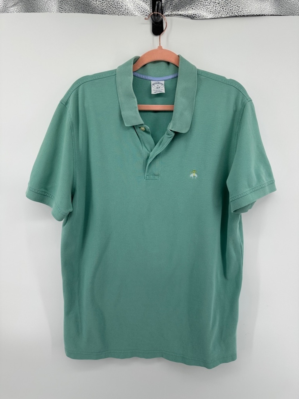 Brooks Brothers County Club Ivy League Preppy Cotton Green Polo Shirt SzXL